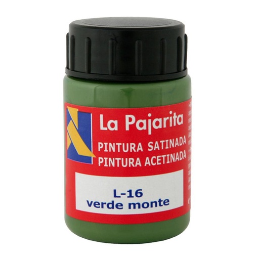 [649877] PINTURA SATINADA VERDE MONTE 35ML L-16 LA PAJARITA