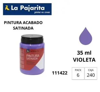 [649873] PINTURA SATINADA VIOLETA 35ML L-13 LA PAJARITA