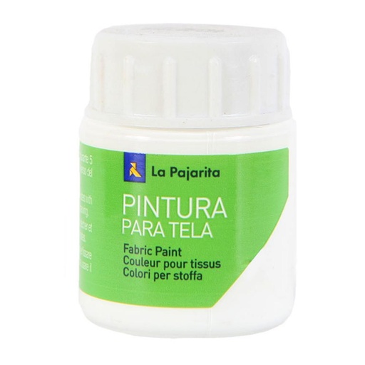 [630873] PINTURA PARA TELA T-01 BLANCO 25ML LA PAJARITA