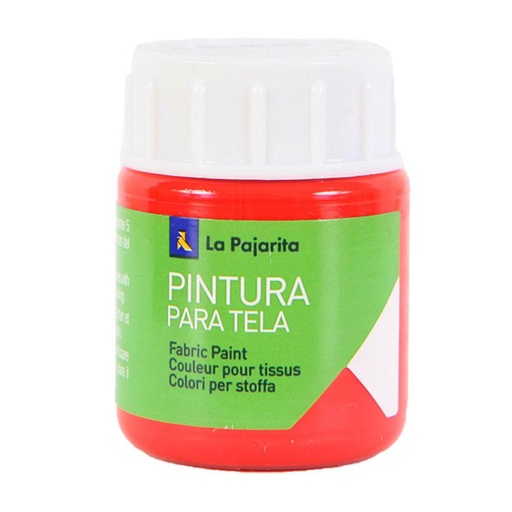 [630878] PINTURA PARA TELA T-06 ROJO 25ML LA PAJARITA