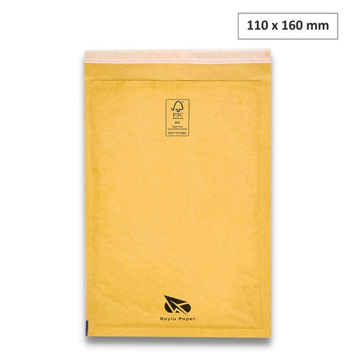 [001351] SOBRES ACOLCHADOS RAYLU DE BURBUJA KRAFT 110 X 160 MM AUTOADHESIVOS – COLOR MARRÓN 