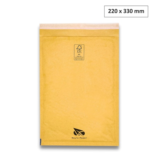 [001356] SOBRES ACOLCHADOS RAYLU DE BURBUJA KRAFT 220 X 330 MM AUTOADHESIVOS – COLOR MARRON 