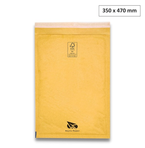 [001360] SOBRES ACOLCHADOS RAYLU DE BURBUJA KRAFT 350 X 470 MM AUTOADHESIVOS – COLOR MARRON 