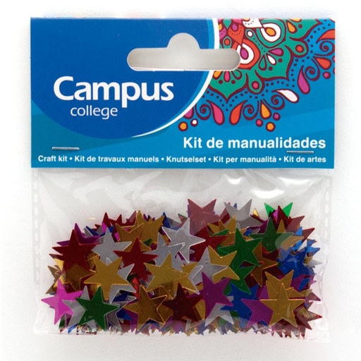 [630682] SET MANUALIDADES CAMPUS ESTRELLAS METALIZADAS