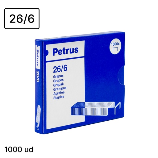 [120546] PETRUS GRAPAS 26/6 COBREADAS – CAJA 1.000 UDS.