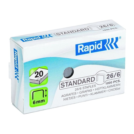 [068940] GRAPAS GALVANIZADAS RAPID 26/6 1.000 UDS
