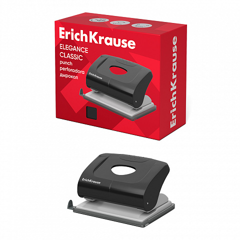 [040110] TALADRO ERICHKRAUSE ELEGANCE CLASSIC – 2 AGUJEROS – 20 HOJAS – NEGRO – CAJA 1 UD