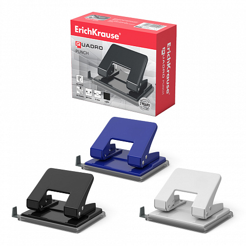 [040699] TALADRO ERICHKRAUSE QUADRO CLASSIC – 2 AGUJEROS – 20 HOJAS – SURTIDO – CAJA 1 UD