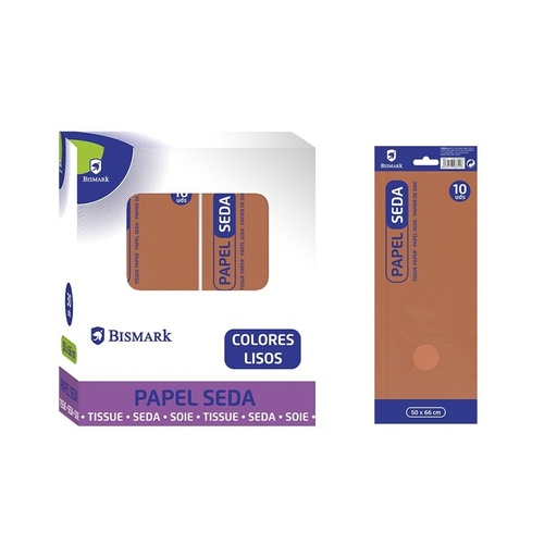 [600155] PAPEL DE SEDA LISO NARANJA BOLSA 10 HOJAS