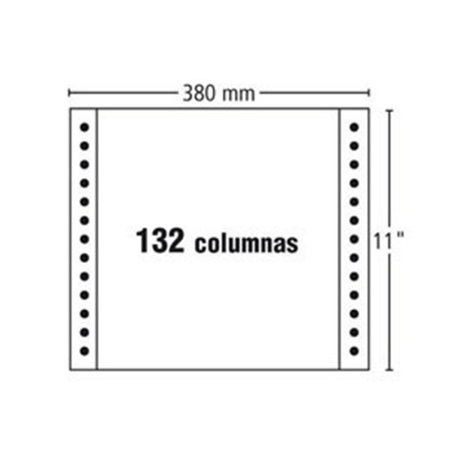 [001108] PAPEL CONTINUO 380x11” PAUTADO AZUL CAJA DE 2.500 HOJAS