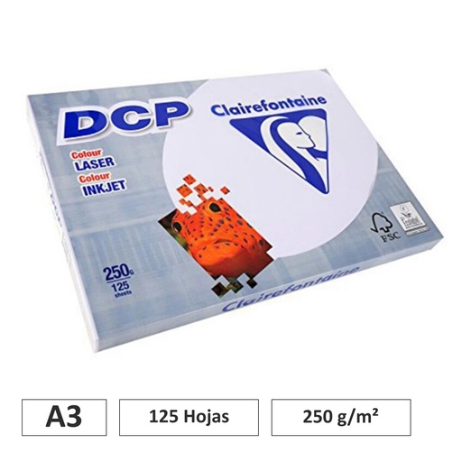 [002293] PAPEL FOTOCOPIADORA CLAIREFONTAINE DIN A3 – 250 g/m² – PAQUETE DE 125 HOJAS
