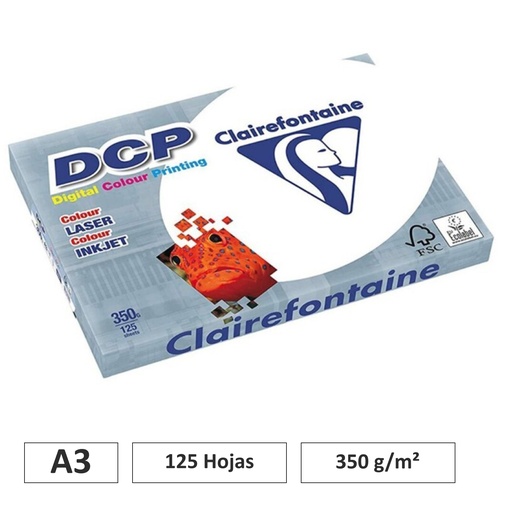 [002911] PAPEL FOTOCOPIADORA CLAIREFONTAINE DIN A3 – 350 g/m² – PAQUETE DE 125 HOJAS