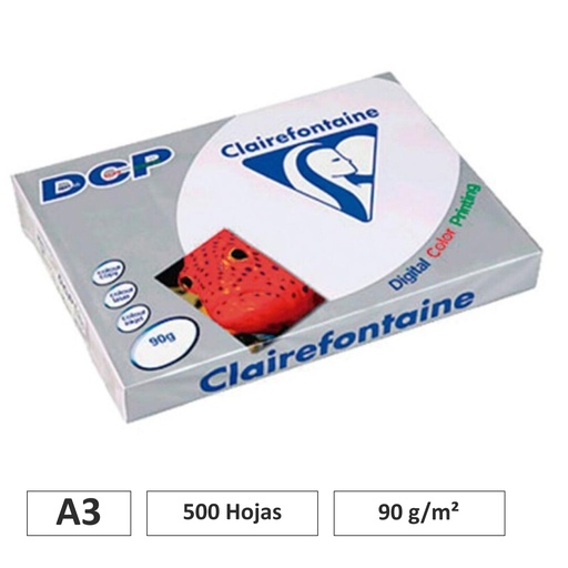 [002268] PAPEL FOTOCOPIADORA CLAIREFONTAINE DIN A3 – 90 g/m² – PAQUETE DE 500 HOJAS