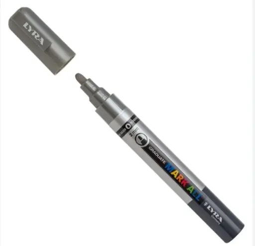 [826073] ROTULADOR PLATA ACRÍLICO GRADUATE MARK ALL LYRA 2 MM