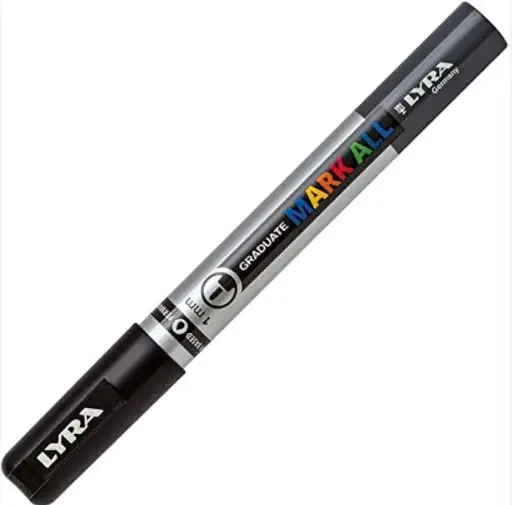 [826080] ROTULADOR NEGRO ACRÍLICO GRADUATE MARK ALL LYRA 1 MM