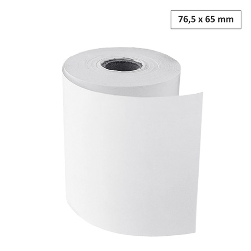 [029293] ROLLO PAPEL SUMADORA ELECTRA FABRISA 76,5 × 65 MM – OFFSET BLANCO, 60 G/M², MANDRIL 12 MM, PACK 10 BOBINAS