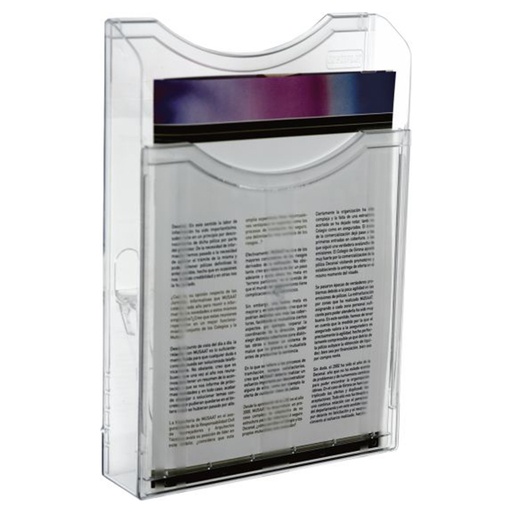[208002] PORTAFOLLETOS MURAL ARCHIVO 2000 ARCHIPLAY 1 COMPARTIMENTO A4 VERTICAL – POLIESTIRENO TRANSPARENTE
