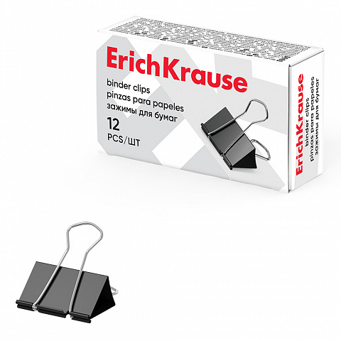 [040180] PINZAS PARA PAPELES ERICHKRAUSE® – 25 MM – CAJA 12 UDS