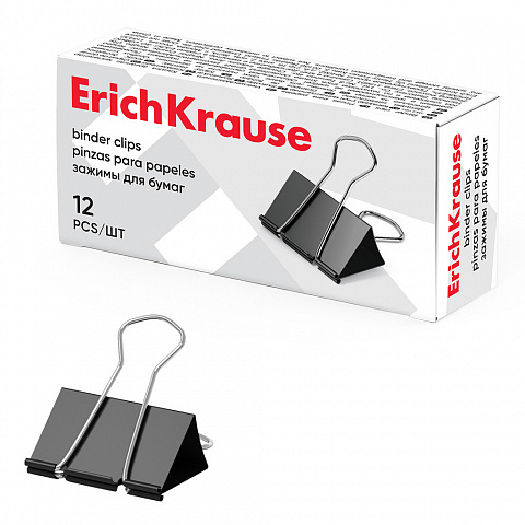 [040181] PINZAS PARA PAPELES ERICHKRAUSE® – 32 MM – CAJA 12 UDS