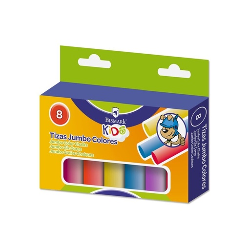 [630775] TIZAS DE COLORES JUMBO 8 UDS.