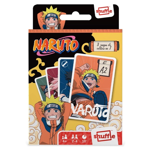 [749559] BARAJA INFANTIL NARUTO 3+1 (JUEGO DE CARTAS PARA NIÑOS)