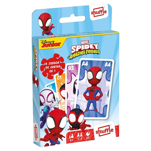 [749560] BARAJA INFANTIL SPIDEY 4 EN 1 (JUEGO DE CARTAS PARA NIÑOS)
