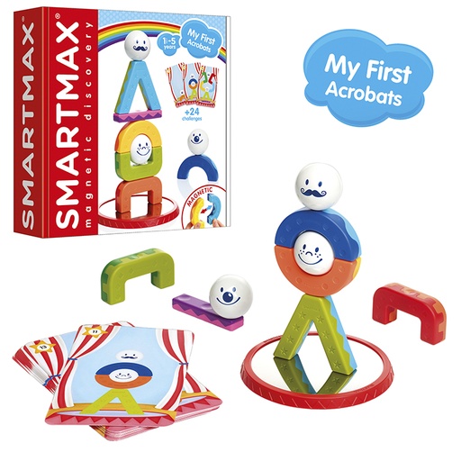 [710557] CONSTRUCCIONES CON IMÁN SMARTMAX MIS PRIMEROS ACRÓBATAS – JUEGO LUDILO MAGNÉTICO Y RETOS