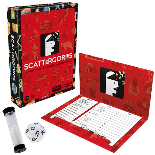 [863215] JUEGO HASBRO SCATTERGORIES JUEGO DE MESA CLÁSICO DE CATEGORÍAS Y PALABRAS – PIENSA RÁPIDO Y GANA PUNTOS