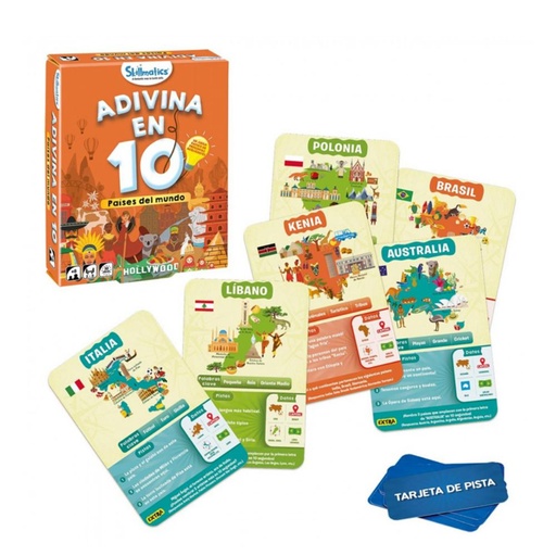 [710430] JUEGO LUDILO ADIVINA EN 10 PAÍSES DEL MUNDO – JUEGO DE CARTAS EDUCATIVO Y DIVERTIDO (+8 AÑOS)
