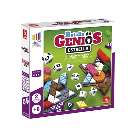 [710421] JUEGO LUDILO BATALLA DE GENIOS STARS – JUEGO DE MESA EDUCATIVO DE LÓGICA Y VELOCIDAD (+8 AÑOS)