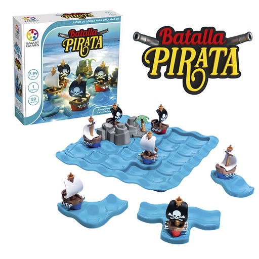 [670567] JUEGO LUDILO BATALLA PIRATA – JUEGO DE MESA INFANTIL CON 4 MODOS DE JUEGO Y 80 RETOS DIFERENTES