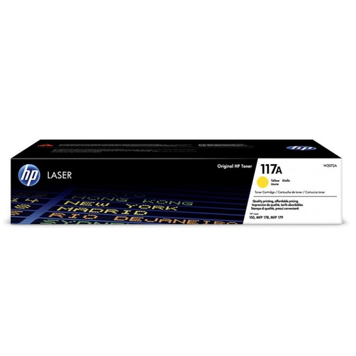 [165168] HP CARTUCHO DE TONER ORIGINAL LASER 150A/178/179FNW  117A AMARILLO (W2072A)
