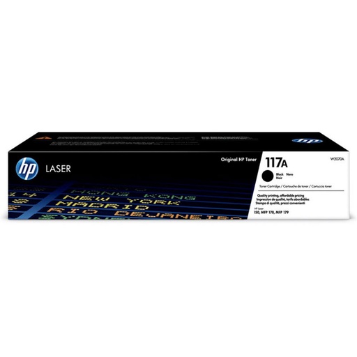 [165171] HP CARTUCHO DE TONER ORIGINAL LASER LASER 150A/178/179FNW 117A NEGRO (W2070A)