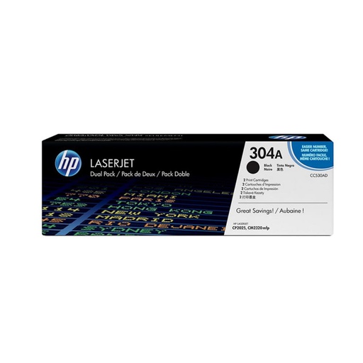 [165402] HP LASERJET COLOR CP2025,CM2320 PACK 2 TONER NEGRO 3.500 PAG.