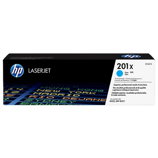[165831] HP LASERJET PRO M252,M277 201X TONER CIAN ALTA 2.300 PAG
