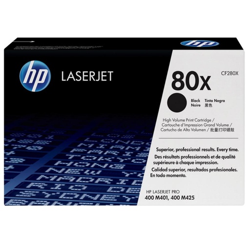 [166086] HP TONER NEGRO LASERJET PRO M 401/425DN CF280X 6.900 PAG.