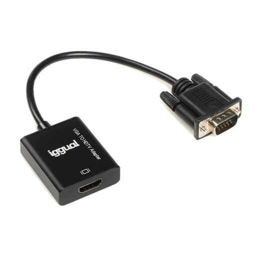 [800195] ADAPTADOR VGA A HDMI + AUDIO + MICROUSB IGGUAL 