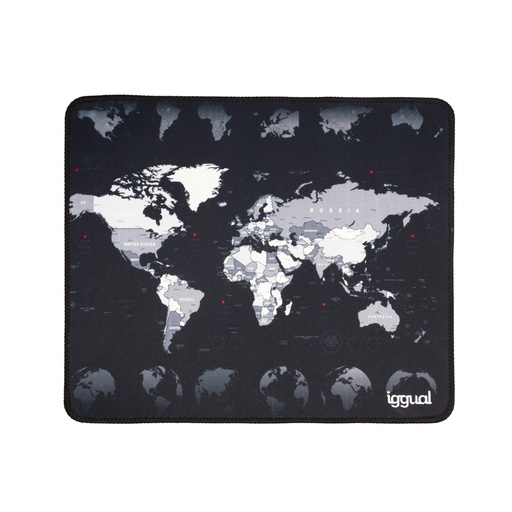[800224] IGGUAL ALFOMBRILLA MAPAMUNDI RATÓN 30X25 CM