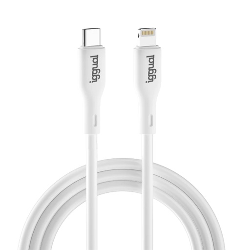 [800156] IGGUAL CABLE USB-C A LIGHTNING 100 CM BLANCO Q3.0 3A
