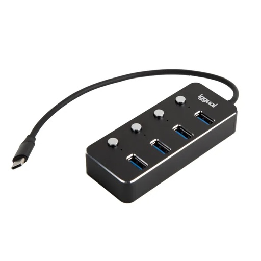 [120484] HUB TIPO C 4 PUERTOS USB 3.1 4BUTTONS IGGUAL 