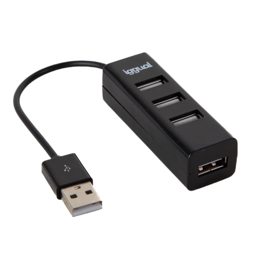 [800143] IGGUAL HUB USB 2.0 X 4 PUERTOS HUB-A-4P