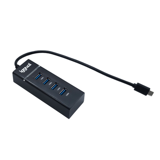 [800378] HUB USB-C A 4 PUERTOS USB-A 3.0 IGGUAL 