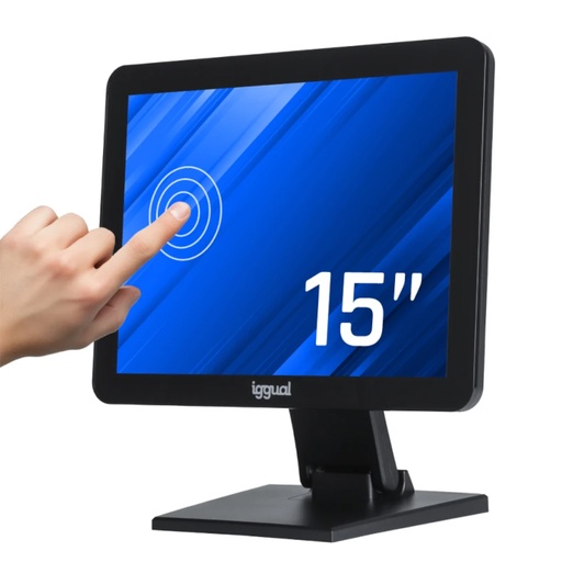 [800386] IGGUAL MONITOR TÁCTIL CAPACITIVO 15" VGA HDMI USB (MTL15X)