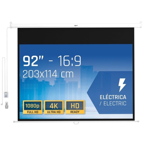 [800322] IGGUAL PANTALLA ELÉCTRICA 16:9 92" 203X114 CM