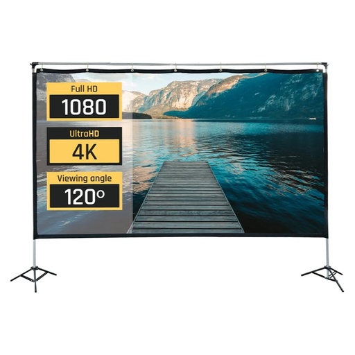 [800324] PANTALLA EXTERIOR PORTABLE 100" IGGUAL 221X124 CM