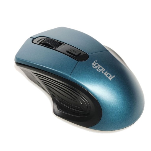 [800286] IGGUAL RATÓN INALÁMBRICO ERGONOMIC-L-1600DPI AZUL