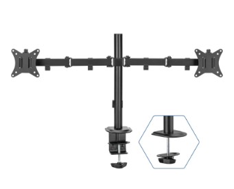 [800183] IGGUAL SPM02 SOPORTE PINZA 2 MONITORES 17"-32"