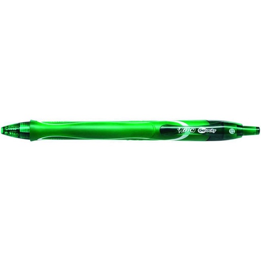 [081395] BOLÍGRAFO BIC GELOCITY QUICK DRY VERDE · TINTA GEL · PUNTA 0,7 MM · TRAZO 0,3 MM · PACK 12 UDS