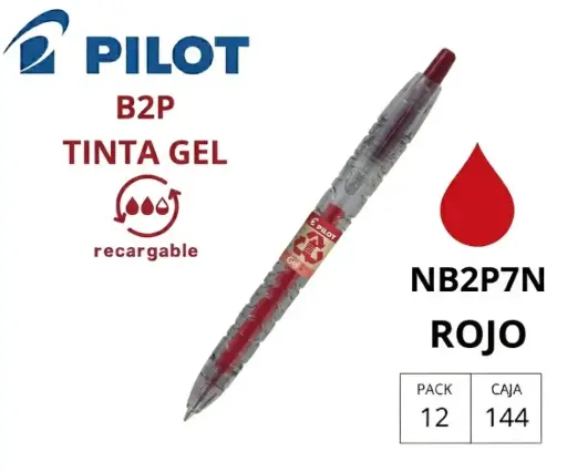 [119446] BOLÍGRAFO PILOT B2P ROJO 