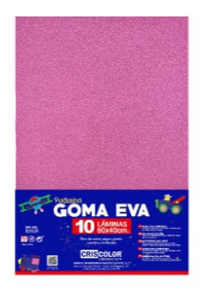 [825142] HOJAS DE GOMA EVA CON PURPURINA  – LÁMINAS UNICOLOR (ROSA – 40x60x0,2 CM)